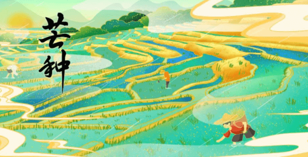 梅雨連晴麥秀黃，忽到芒種鴛鴦兒